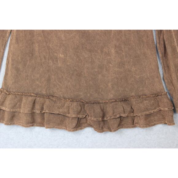 Altar'd State‎ Women Brown Long Sleeve Stretchy Shirt Size Small - Picture 2 of 5